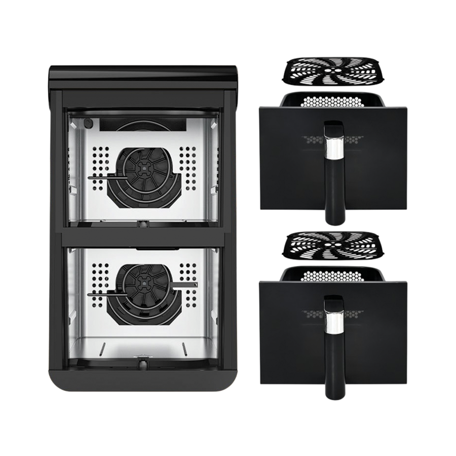 Friteuse Sans Huile "Air Fryer" Bergmann Double Bac Vertical 11L 1700W - BAF7004 - Image 4